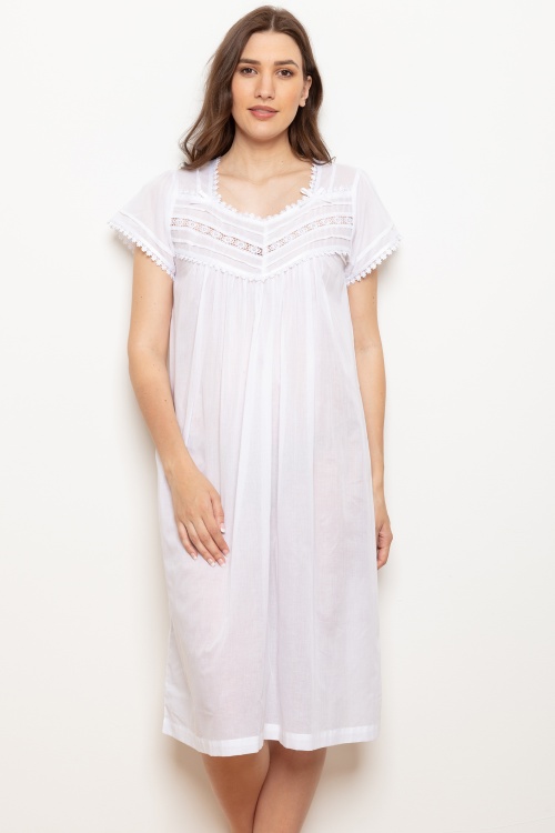 Ravena Cotton Voile Short Sleeve Nightdress